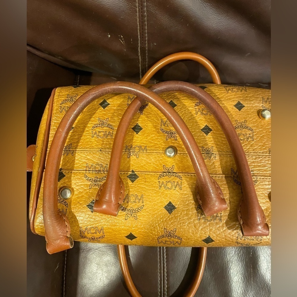 MCM Vintage Visetos Monogram Boston Satchel CLEARANCE PRICE - Picture 9 of 12